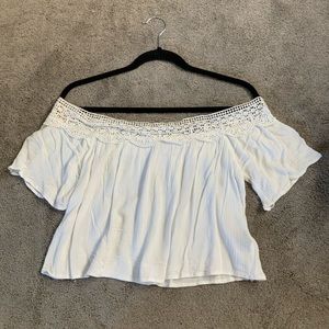 Flowy White Off the shoulder top